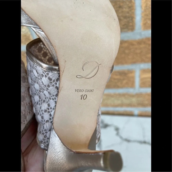 Delman Evitt Embroidered Heel Sandal size 10 - Picture 6 of 10